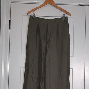 Green Culotte Wide Leg Pants